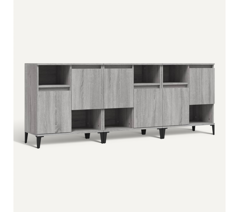 Panier à Linge Avec 2 Sections Bambou Noir 100 L Bois Contreplaqué