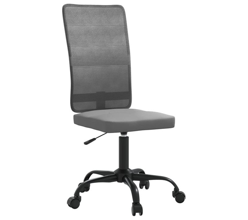 Chaise De Bureau Réglable En Hauteur Gris Tissu En Maille