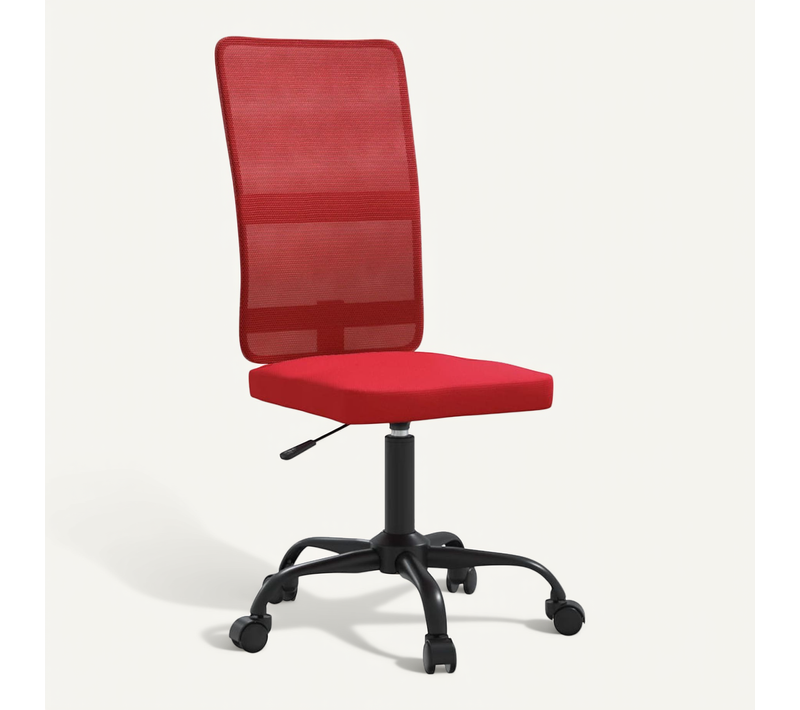Chaise De Bureau Réglable En Hauteur Bordeaux Tissu En Maille