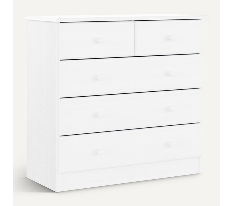 Commode "alta" Avec Grain De Bois Naturel Blanc 77x35x73 Cm Bois Massif Pin