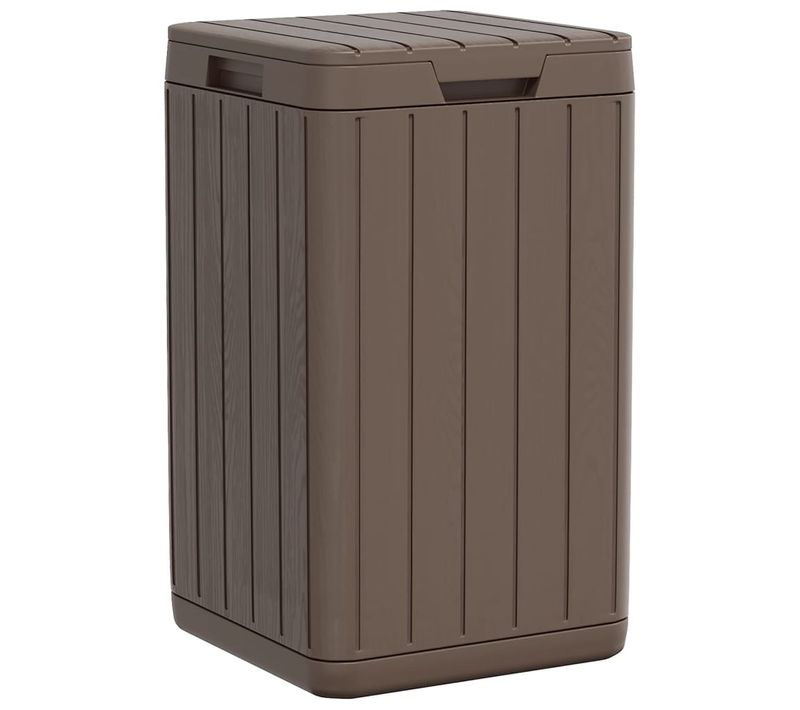 Poubelle D'extérieur Marron 38x38x65 Cm Pp