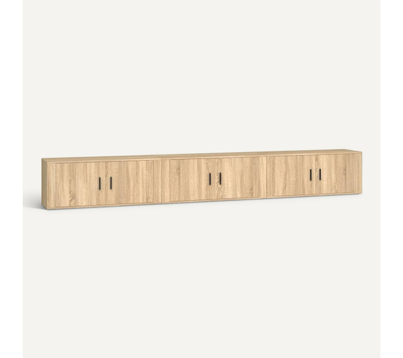 Meubles TV Muraux 3 Pièces Chêne Sonoma 100x34,5x40 Cm