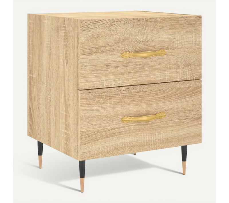 Table De Chevet Chêne Sonoma 40x35x47,5 Cm Bois Contreplaqué