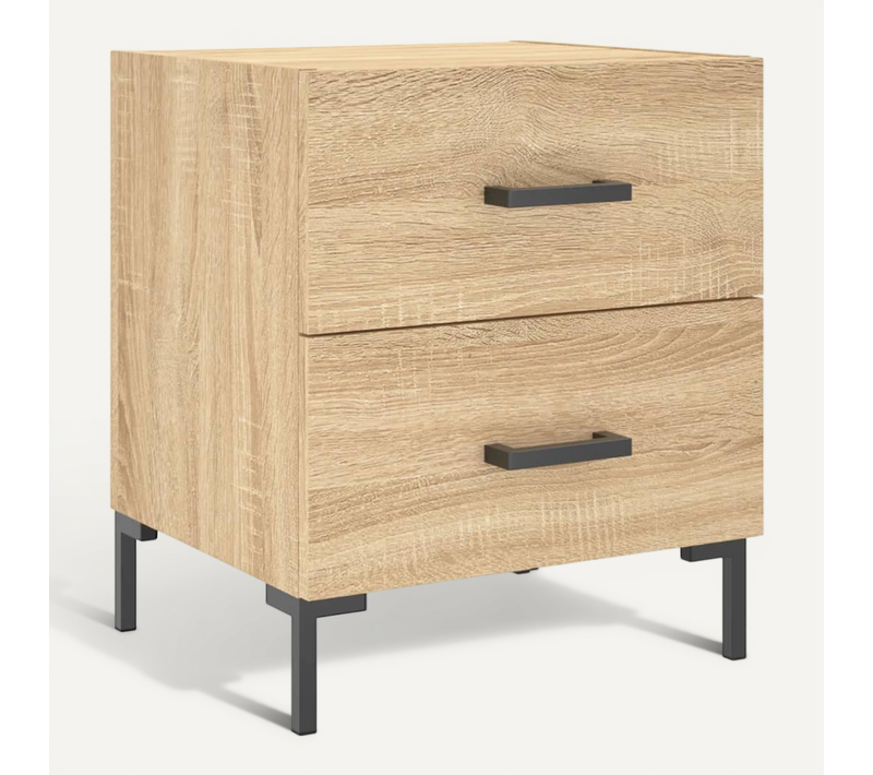 Table De Chevet Chêne Sonoma 40x35x47,5 Cm Bois Contreplaqué
