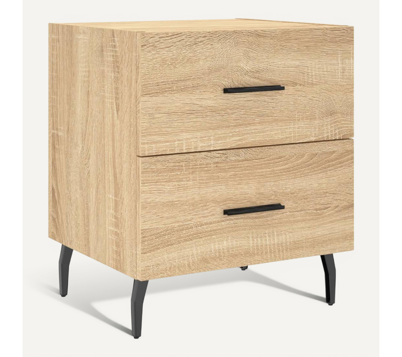 Table De Chevet Chêne Sonoma 40x35x47,5 Cm Bois Contreplaqué