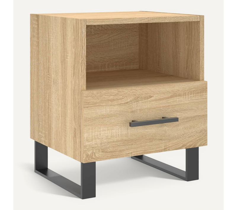 Table De Chevet Chêne Sonoma 40x35x47,5 Cm Bois Contreplaqué