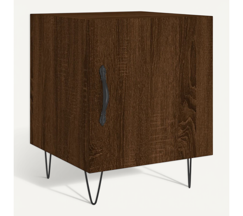 Table De Chevet Chêne Marron 40x40x50 Cm Bois Contreplaqué