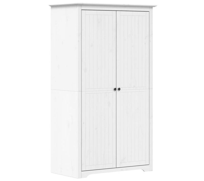 Armoire Bodo Blanc 101x52x176,5 Cm Bois Massif De Pin