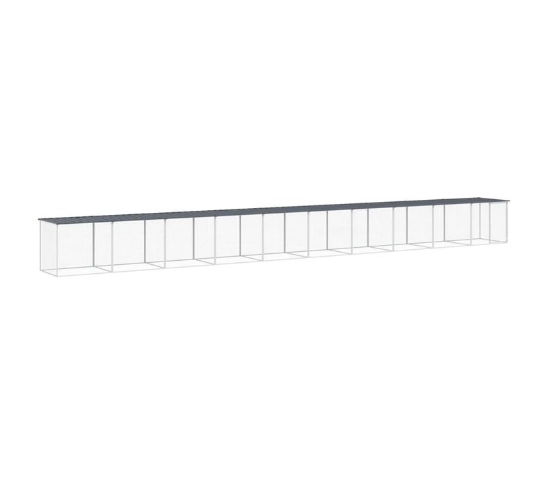 Poulailler Avec Toit Anthracite 1003x98x90 Cm Acier Galvanisé