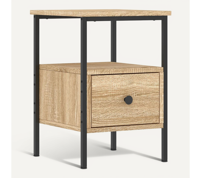 Table De Chevet Chêne Sonoma 34x36x50 Cm Bois Contreplaqué