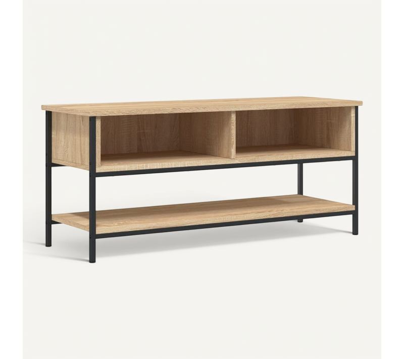 Meuble TV Chêne Sonoma 100x35x45 Cm Bois Contreplaqué