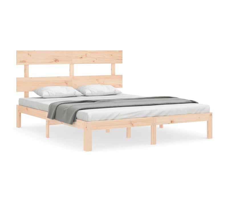 Cadre De Lit Sans Matelas 160x200 Cm Bois Massif De Pin