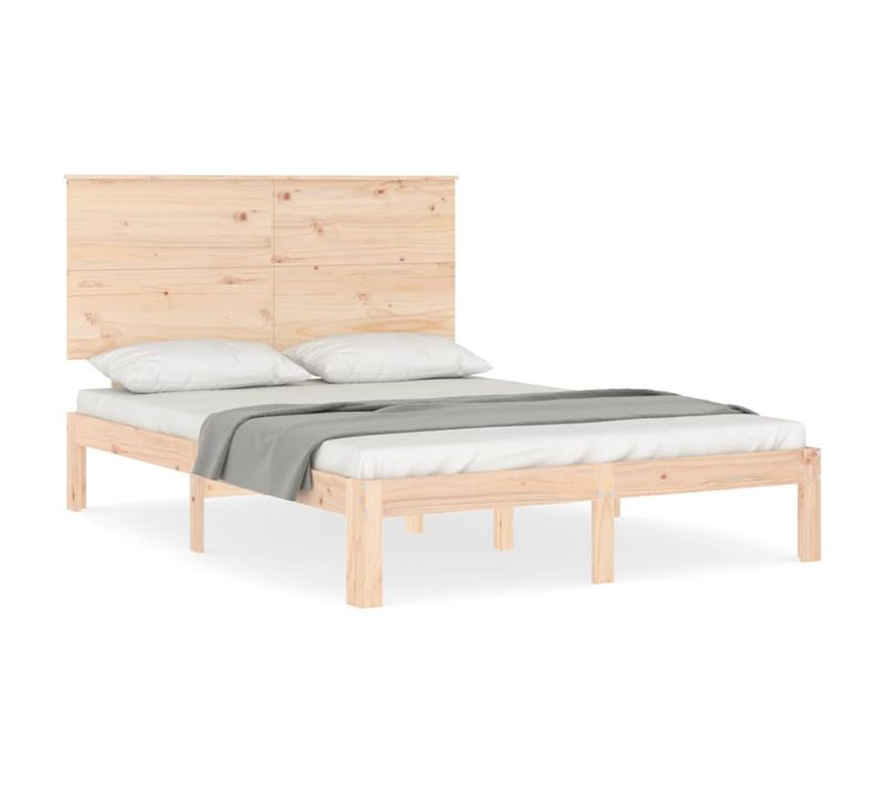 Cadre De Lit Sans Matelas 140x200 Cm Bois Massif De Pin