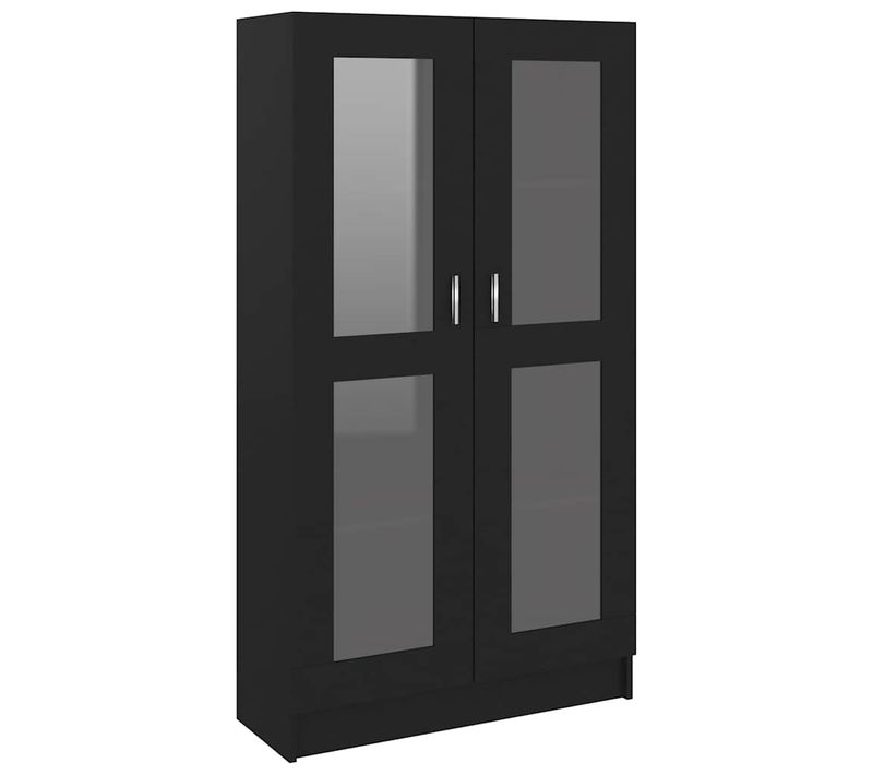 Armoire à Vitrine Noir 82,5x30,5x150 Cm Bois D'ingénierie