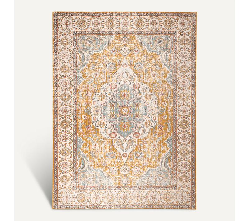 Tapis Vintage - Thirza Medallion Jaune Ocre/multicolore - Rectangle - 160x230 Cm
