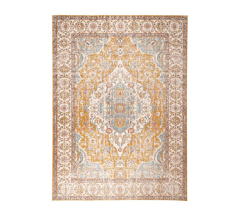 Tapis Vintage - Thirza Medallion Jaune Ocre/multicolore - Rectangle - 240x330 Cm