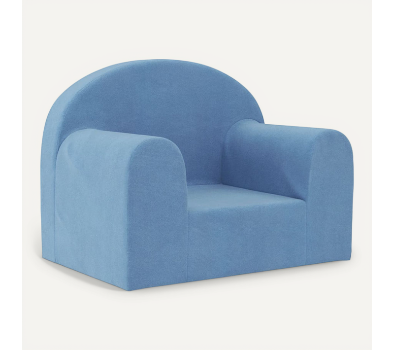 Canapé Pour Enfants Bleu Peluche Douce