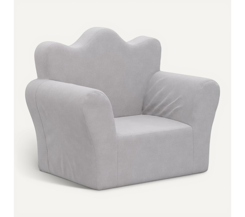 Canapé Pour Enfants Gris Clair Peluche Douce