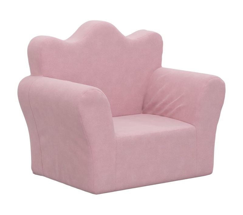 Canapé Pour Enfants Rose Peluche Douce