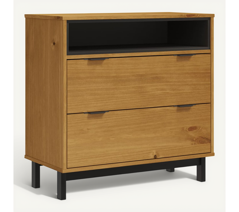 Commode Flam 80x40x80 Cm Bois De Pin Massif