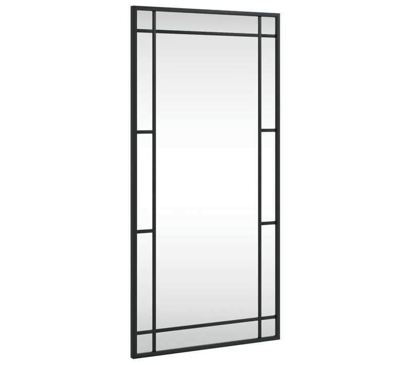 Miroir Mural Noir 40x80 Cm Rectangulaire Fer