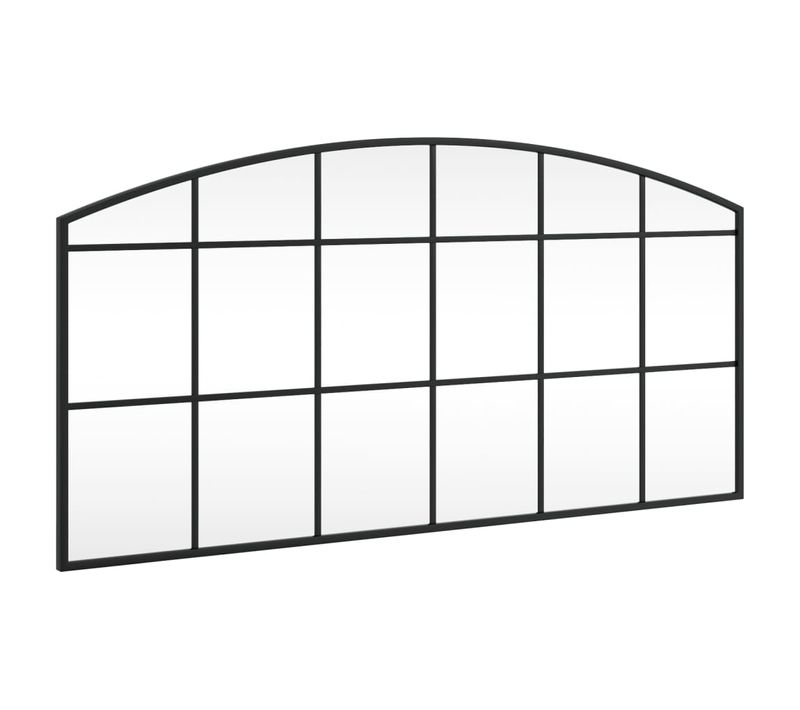 Miroir Mural Noir 100x50 Cm Arche Fer