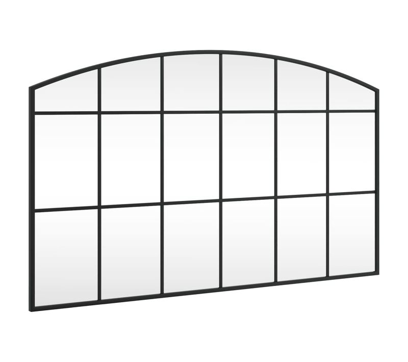 Miroir Mural Noir 100x60 Cm Arche Fer