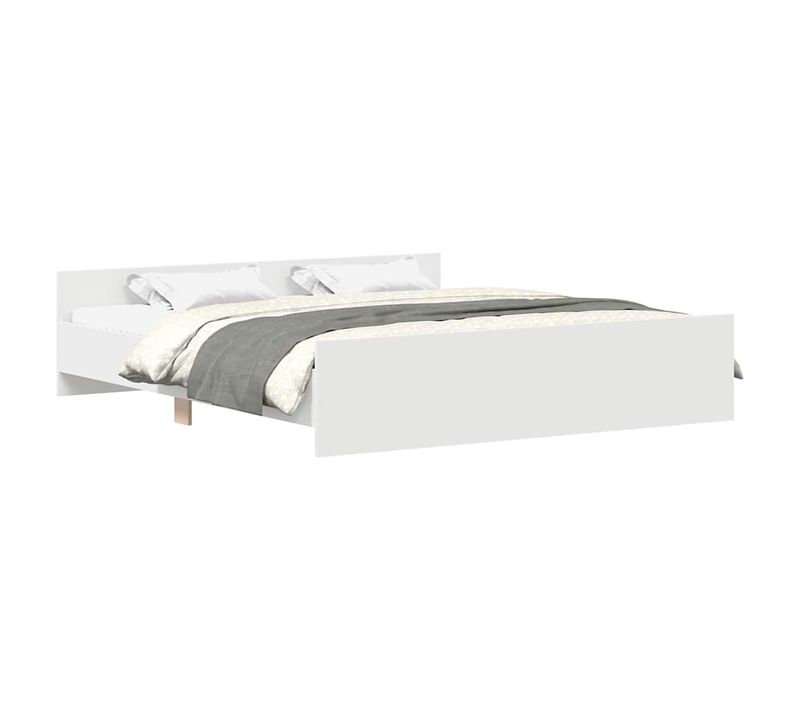 Cadre De Lit Sans Matelas Blanc 160x200 Cm