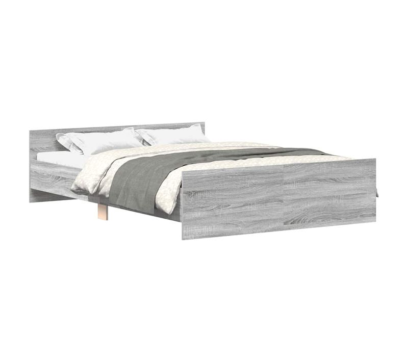 Cadre De Lit Sans Matelas Sonoma Gris 140x190 Cm