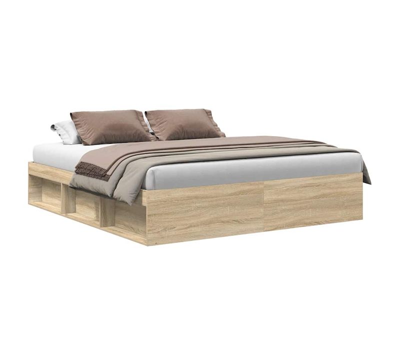 Cadre De Lit Sans Matelas Chêne Sonoma 180x200 Cm