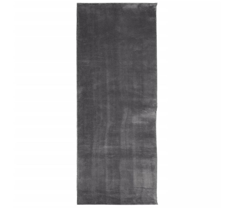 Tapis Huarte À Poils Courts Doux Et Lavable Anthracite 80x200cm
