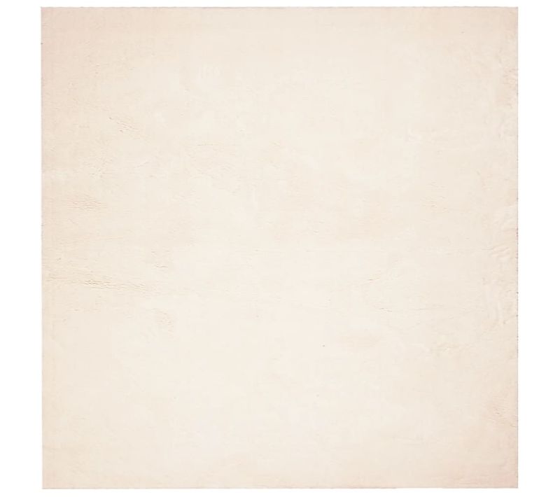 Tapis Huarte À Poils Courts Doux Et Lavable Beige 240x240 Cm