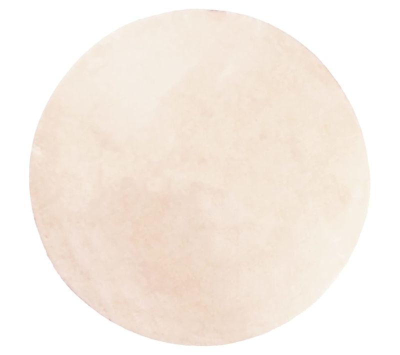 Tapis Huarte À Poils Courts Doux Et Lavable Beige D. 120 Cm
