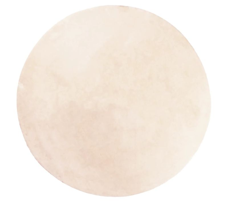 Tapis Huarte À Poils Courts Doux Et Lavable Beige D. 160 Cm