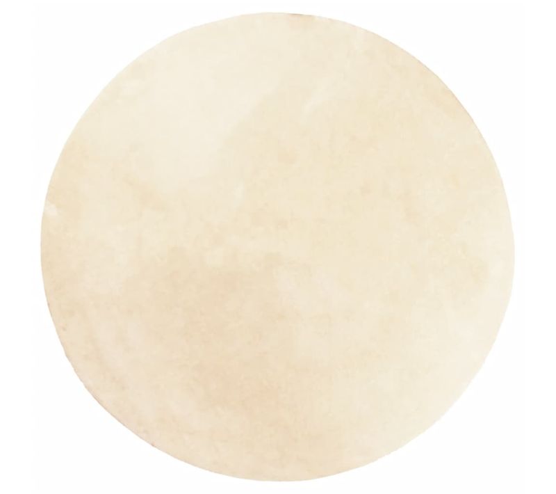 Tapis Huarte À Poils Courts Doux Et Lavable Crème D. 80 Cm