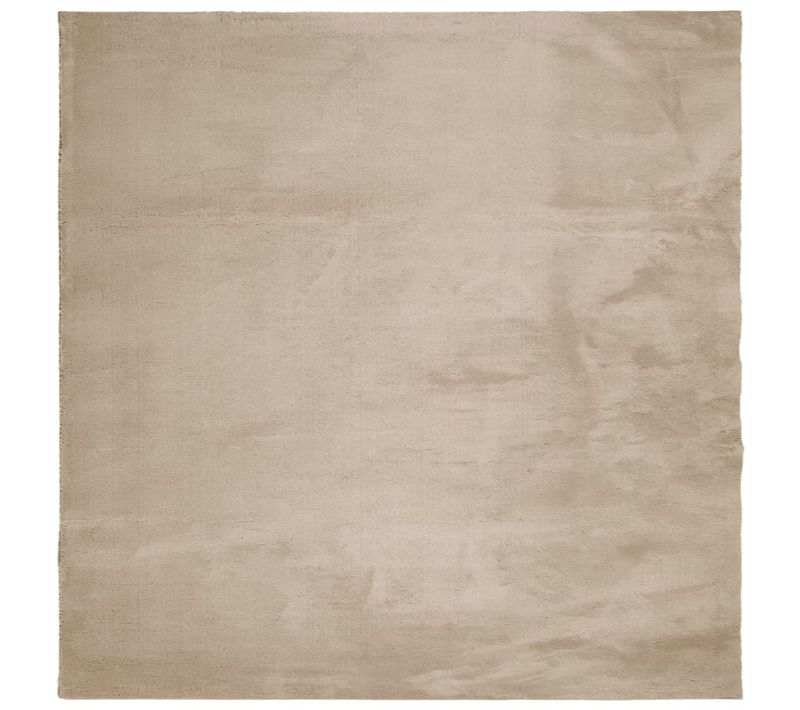 Tapis Huarte À Poils Courts Doux Et Lavable Sable 120x120 Cm
