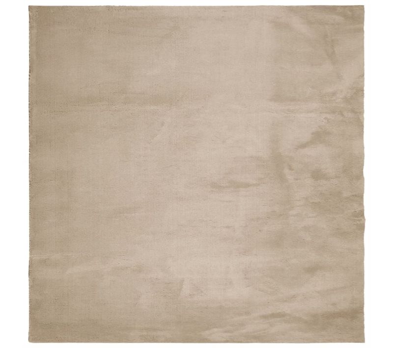 Tapis Huarte À Poils Courts Doux Et Lavable Sable 200x200 Cm