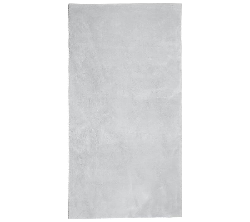 Tapis Huarte À Poils Courts Doux Et Lavable Gris 60x110 Cm