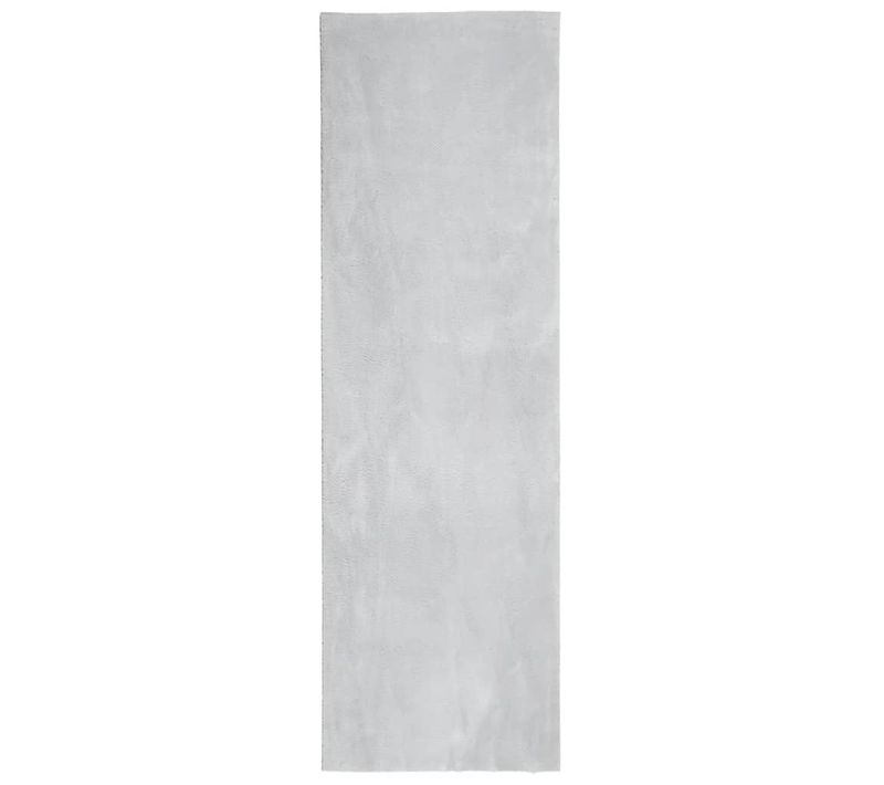 Tapis Huarte À Poils Courts Doux Et Lavable Gris 80x250 Cm
