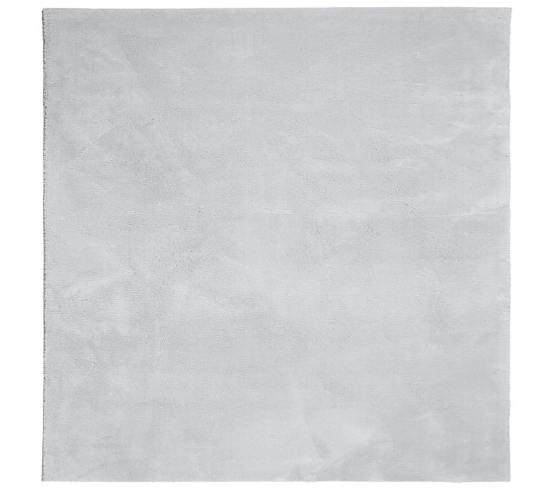 Tapis Huarte À Poils Courts Doux Et Lavable Gris 160x160 Cm