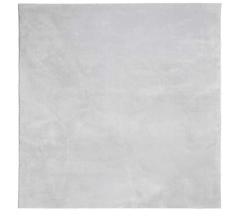 Tapis Huarte À Poils Courts Doux Et Lavable Gris 200x200 Cm