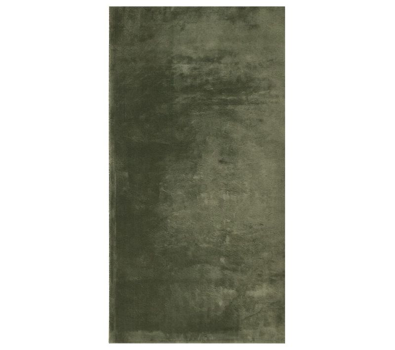 Tapis Huarte À Poils Courts Doux Et Lavable Vert Forêt 60x110cm