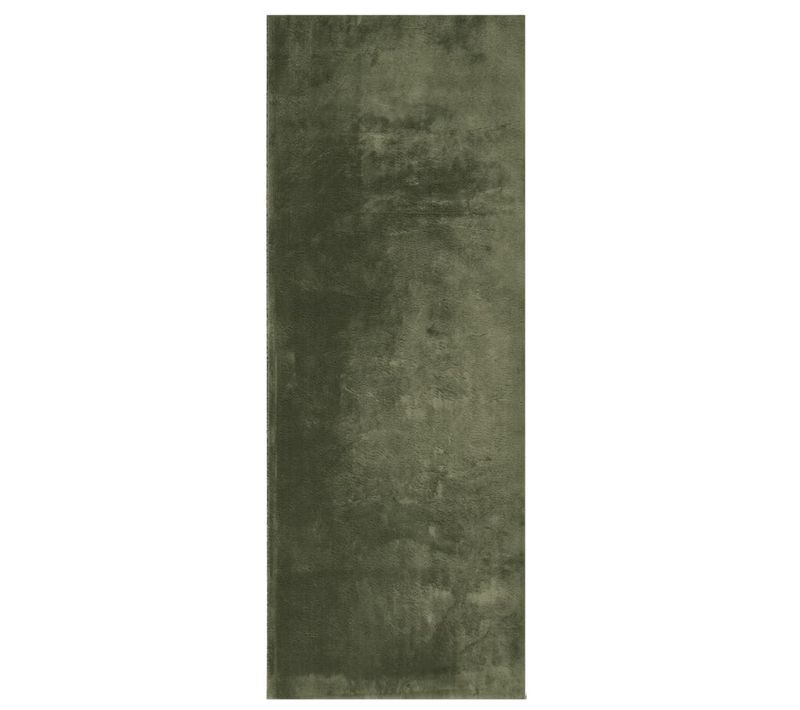 Tapis Huarte À Poils Courts Doux Et Lavable Vert Forêt 80x200cm