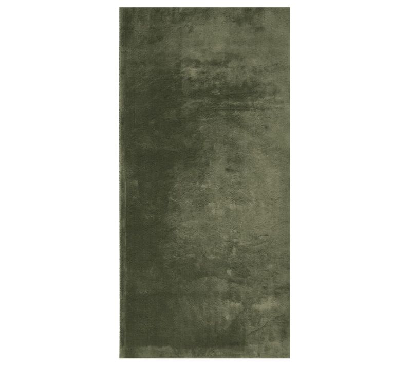 Tapis Huarte À Poils Courts Doux Lavable Vert Forêt 100x200 Cm