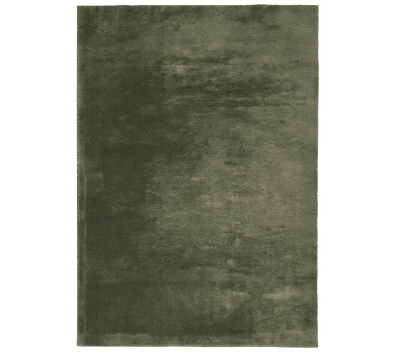 Tapis Huarte À Poils Courts Doux Lavable Vert Forêt 200x280 Cm