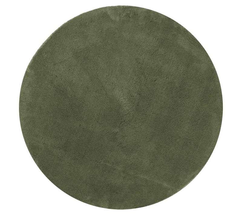Tapis Huarte À Poils Courts Doux Et Lavable Vert Forêt D. 80 Cm