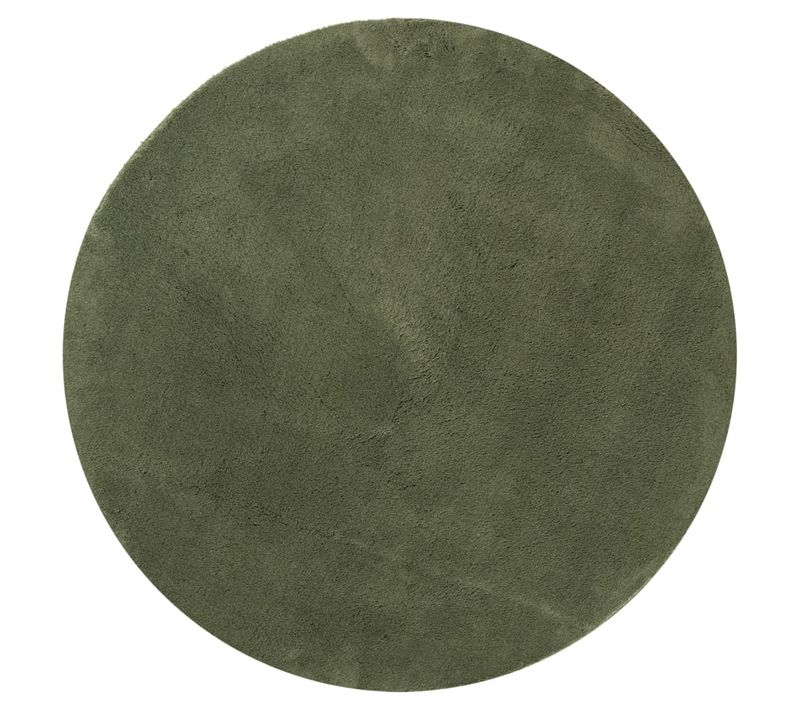 Tapis Huarte à Poils Courts Doux Et Lavable Vert Forêt Ø 200 Cm