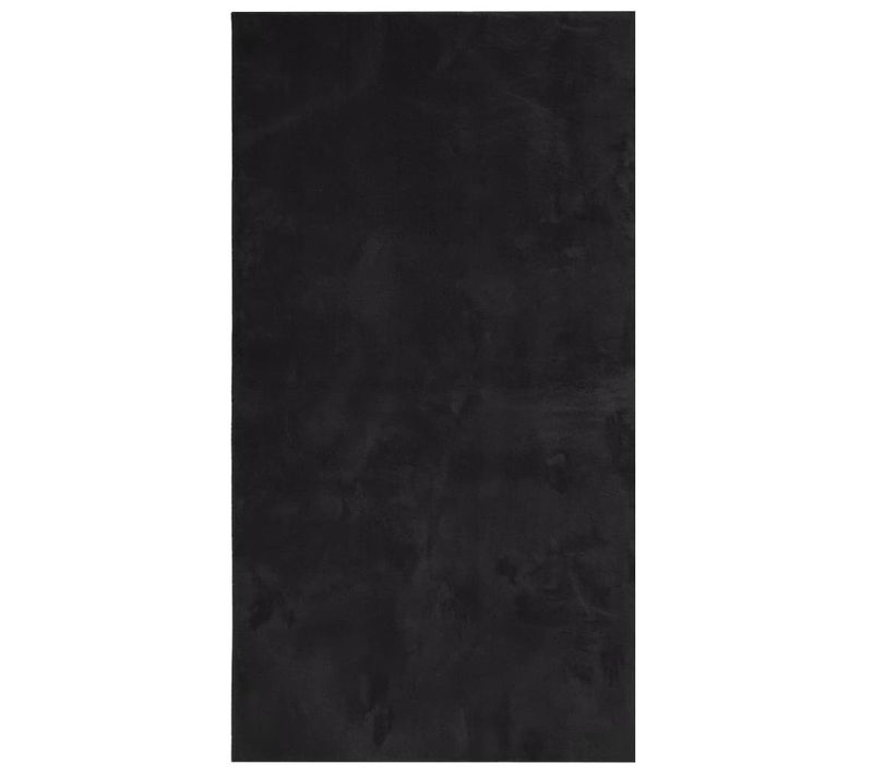 Tapis Huarte À Poils Courts Doux Et Lavable Noir 80x150 Cm