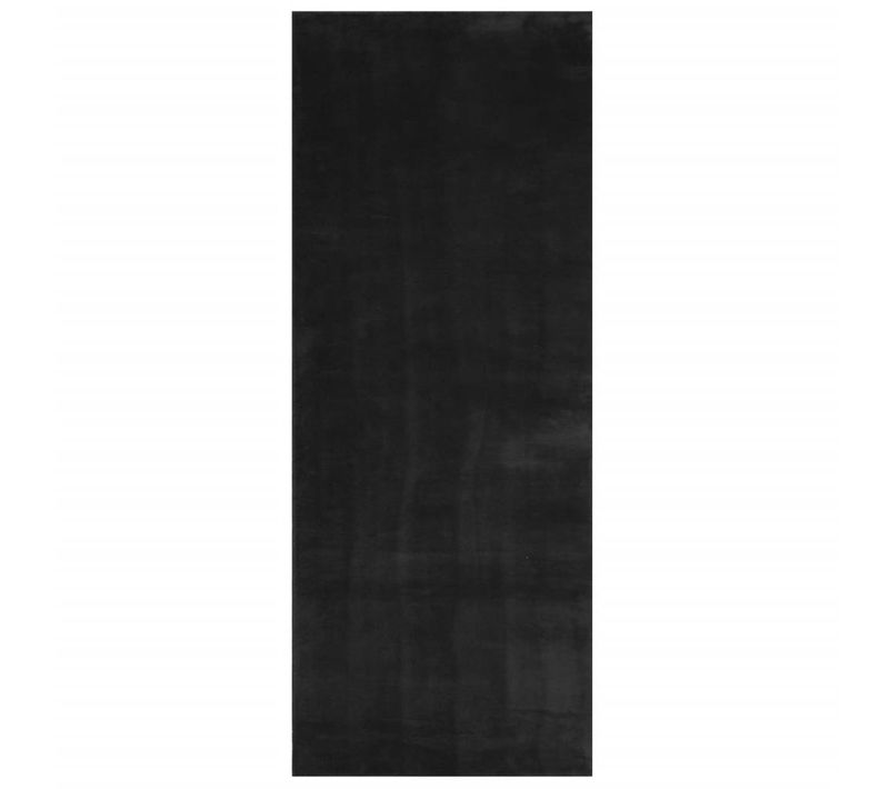 Tapis Huarte À Poils Courts Doux Et Lavable Noir 80x200 Cm