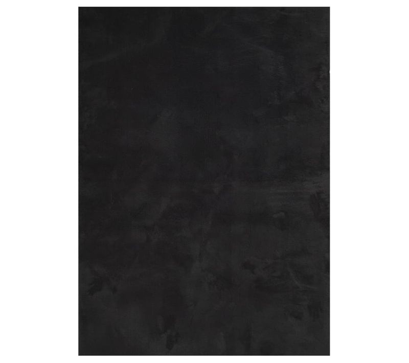 Tapis Huarte À Poils Courts Doux Et Lavable Noir 160x230 Cm